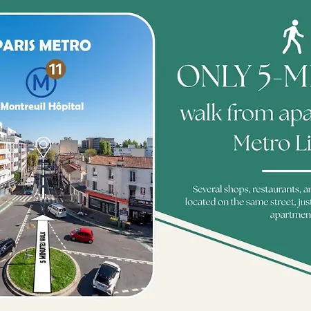 Apartment A Deux Pas Du Metro Parisien Romainville